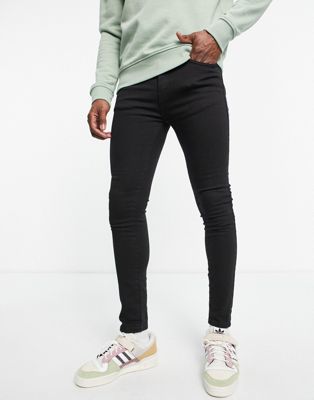 New Look spray on jeans in black - ASOS Price Checker