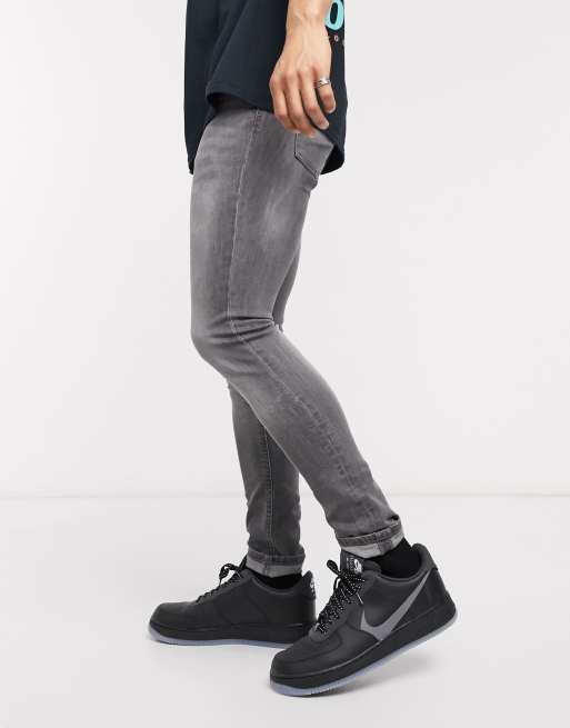 Mens grey sale spray on jeans