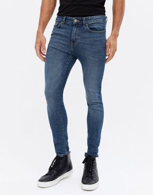 New Look spray on jeans in mid blue