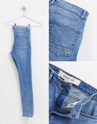 spray on ripped jeans
