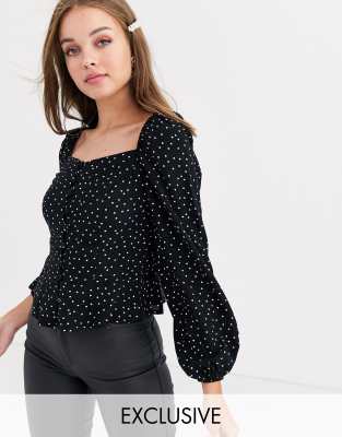 asos polka dot top