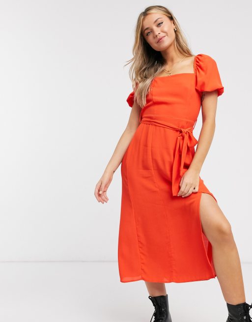 New look shop orange dress