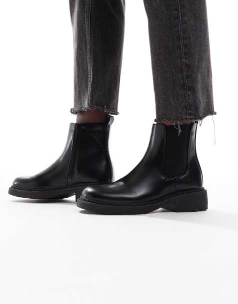 New Look square toe chelsea boot in black - view 1