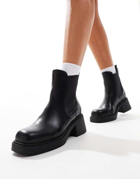 Asos black boots sale best sale