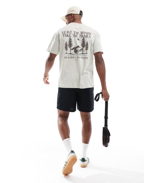 New Look – Stenfärgad t-shirt med "trails"-tryck - view 1