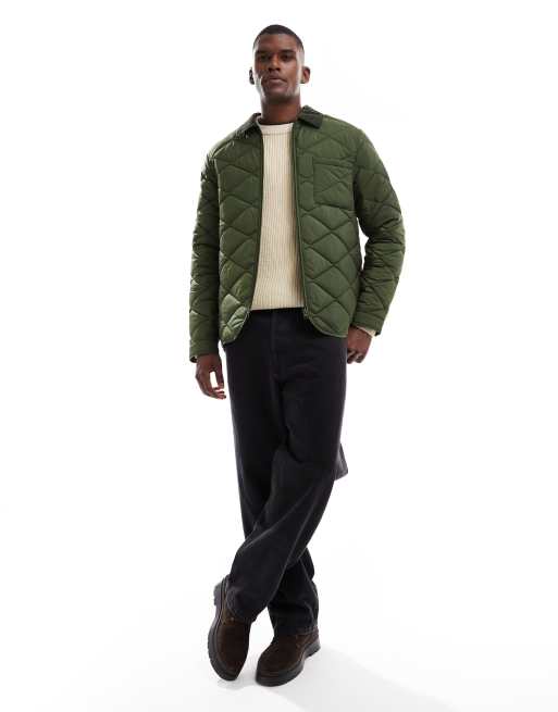 New Look – Steppjacke in Khaki mit Cordkragen, 2 von 5
