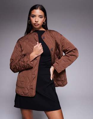 New Look - Steppjacke in Mittelbraun-Brown