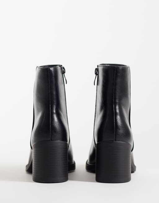 New Look Stiefel mit eckiger Zehenpartie und Absatz in Schwarz, 4 von 5