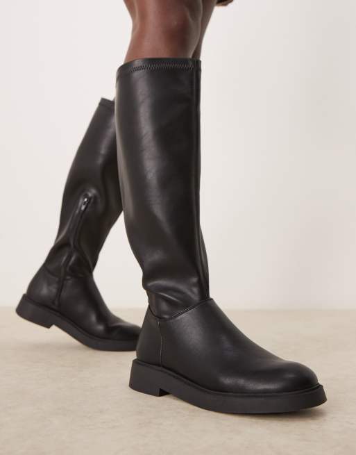New Look - Stivali da equitazione elasticizzati in similpelle PU color nero, 2 di 4