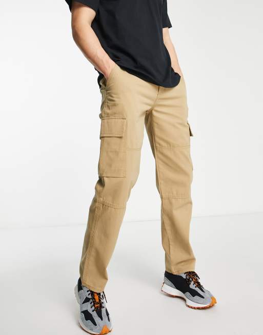 New Look straight cargo pants in tan