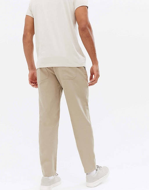 Trousers & Chinos New Look straight fit chinos in stone 