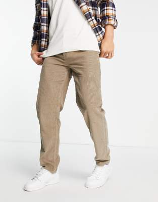 New Look straight fit cord trousers in light brown - ASOS Price Checker