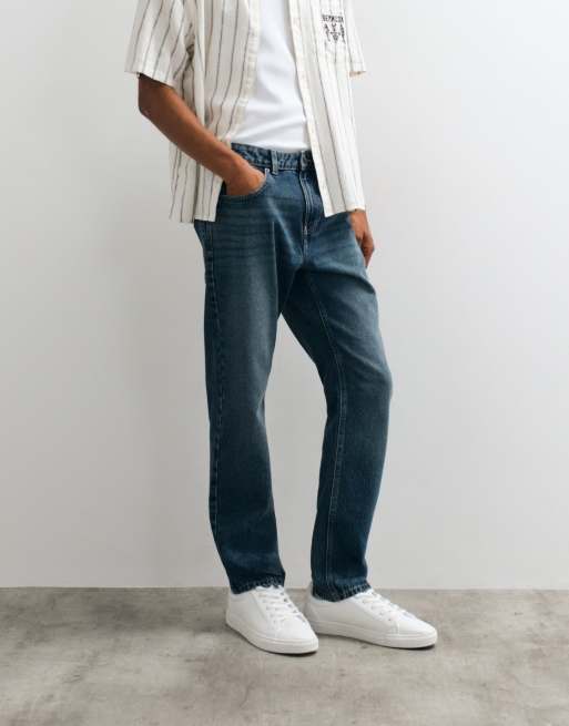New Look straight fit jeans in vintage blue, 3 of 5
