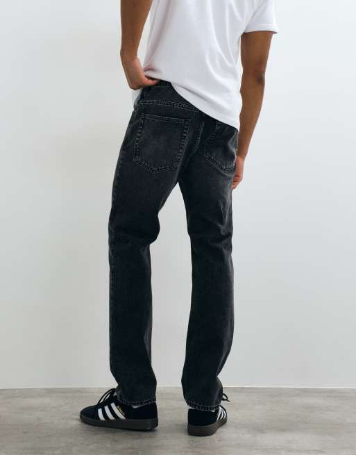 New Look straight fit jeans in washed black, 3 of 5