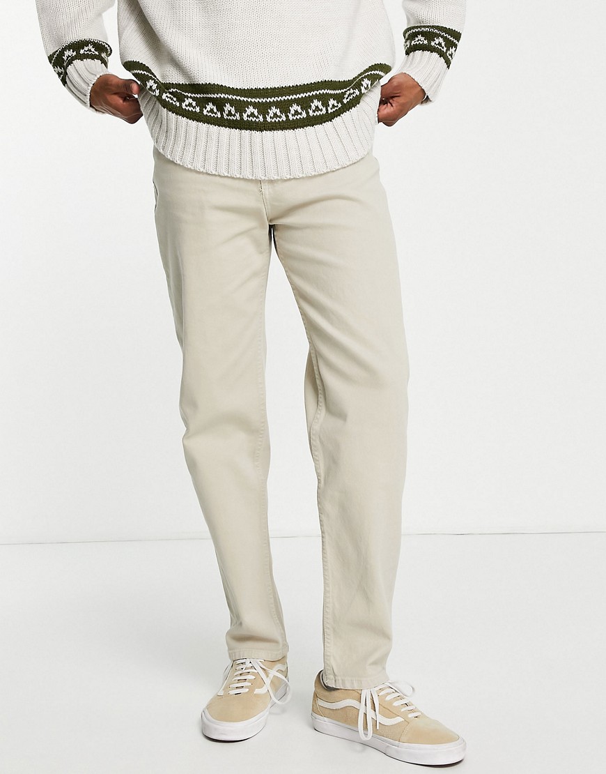 New Look straight fit pants in sand-Brown