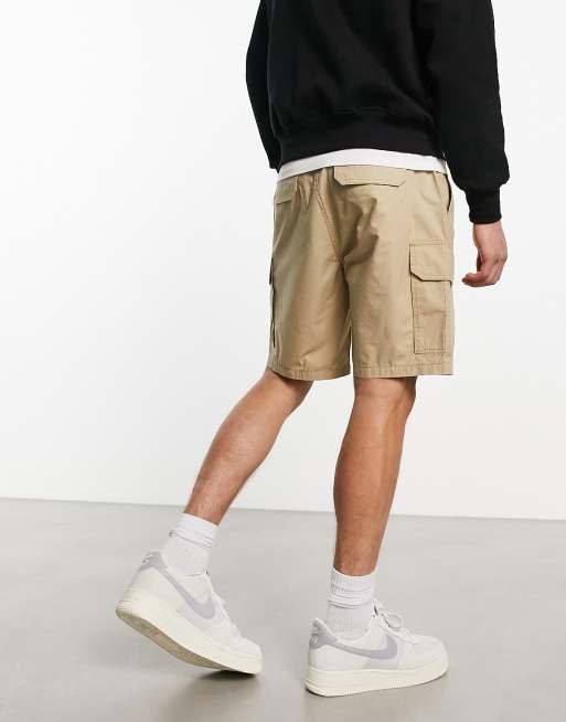 New Look straight leg cargo shorts in tan