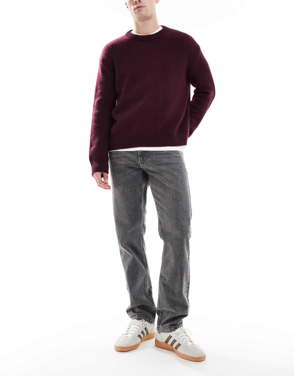 New Look straight leg jean in mid grey