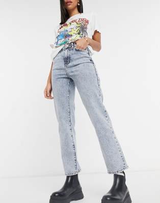 straight leg jeans light blue