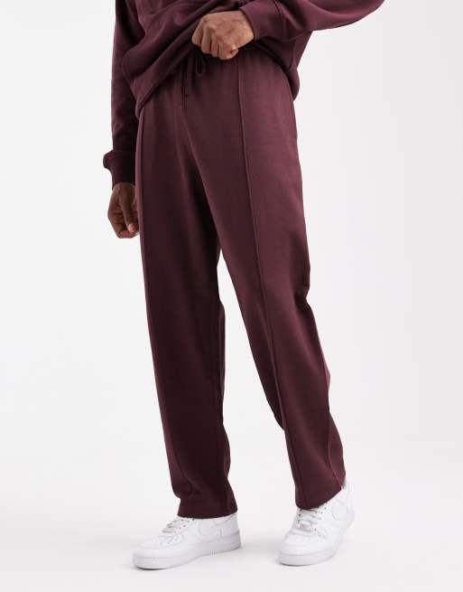 New Look straight leg joggers in burgundy , 2 of 5