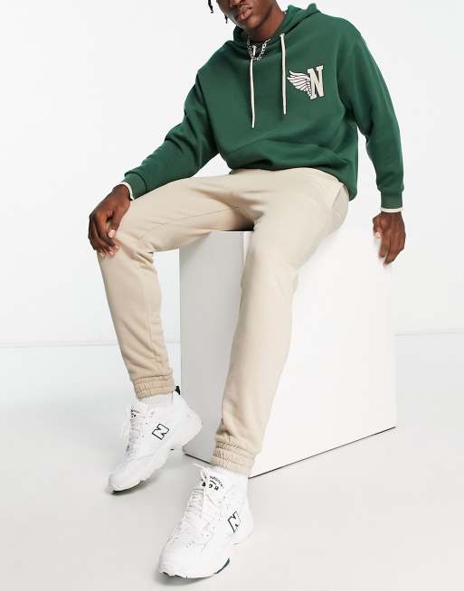 New Look straight leg joggers in stone