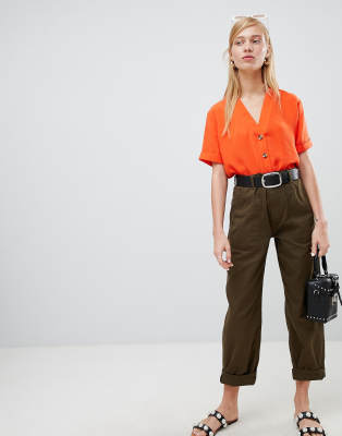 straight leg utility pants