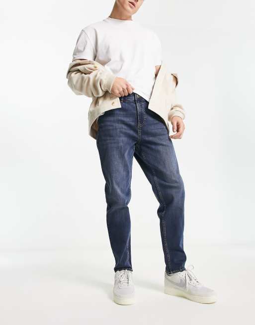 Straight hot sale tapered jeans