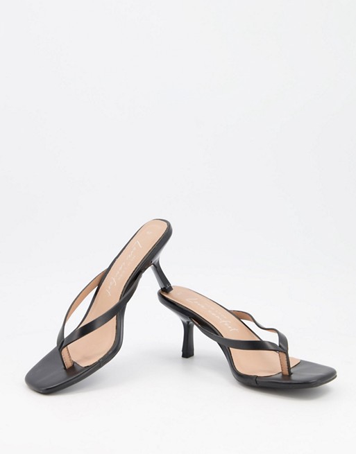 New Look strappy heeled sandal in black