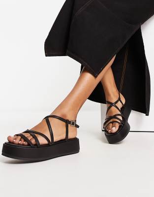 Black platform shop sandals