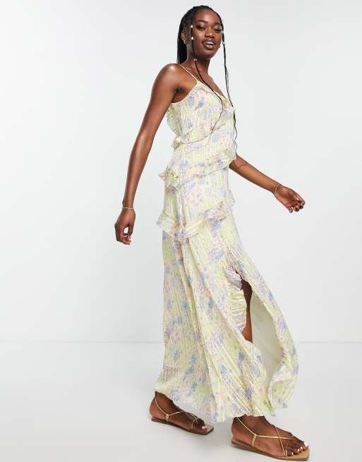 New look store ruffle maxi dress