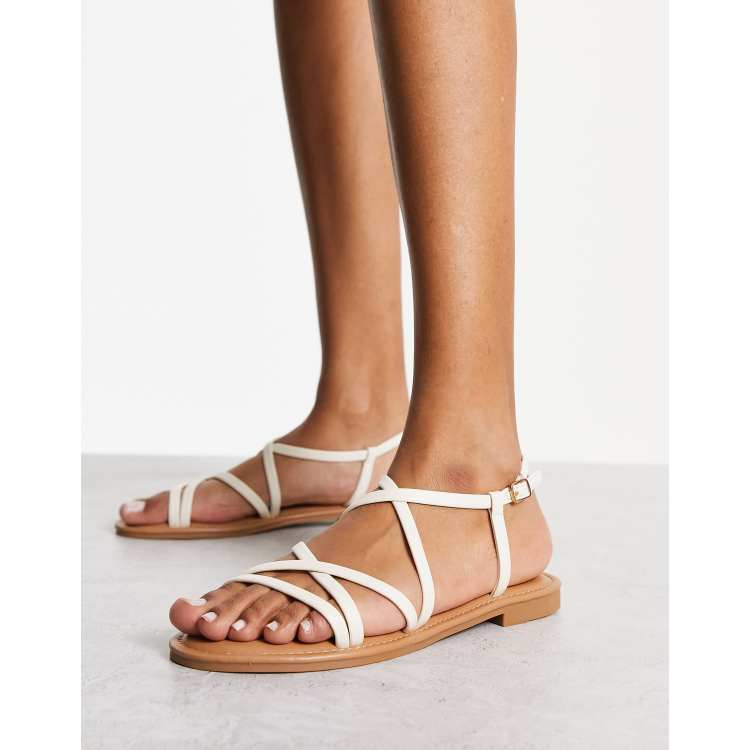 New look white outlet strappy sandals