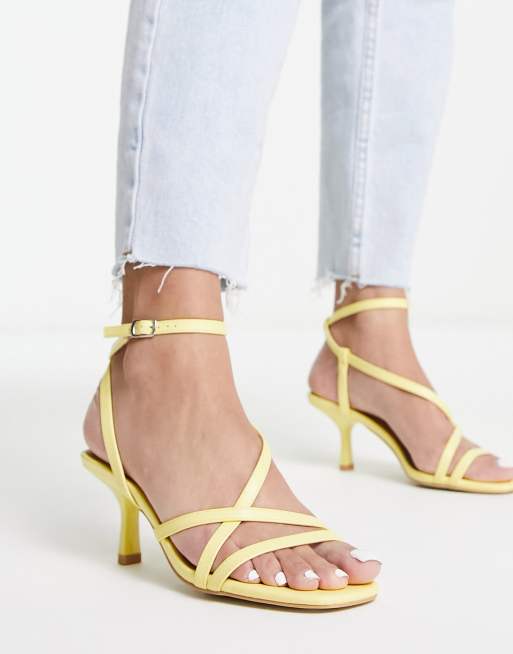 Yellow 2024 strappy shoes