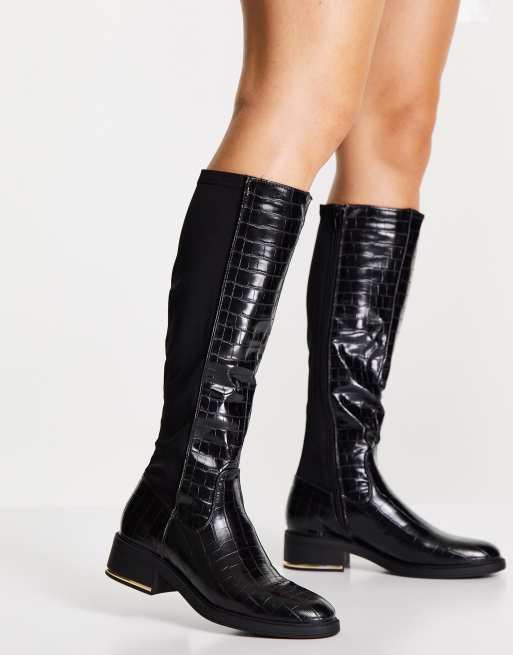 Flat croc hot sale boots