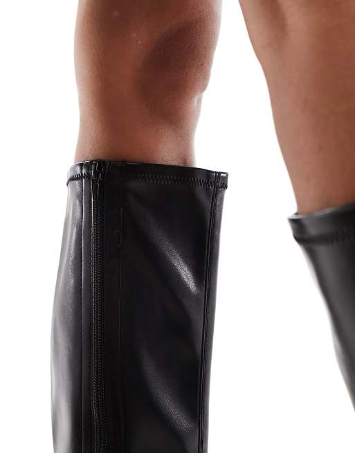 Stretch leg clearance boots