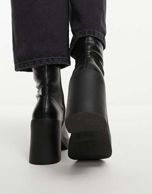 Stretch sock boots clearance black