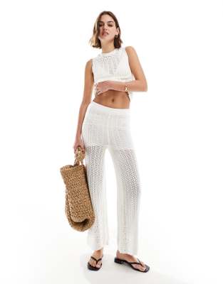 New Look - Strickhose in Cremeweiß, Kombiteil