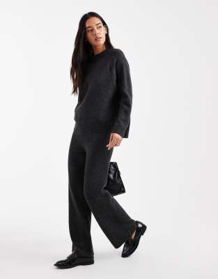 New Look - Strickhose in Dunkelgrau, Kombiteil