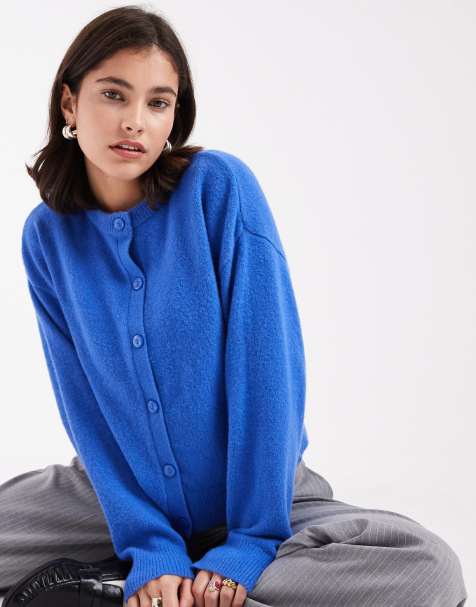 New Look – Strickjacke in Blau mit Rundhalsausschnitt - view 1