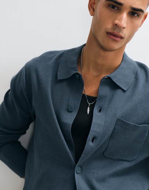 New Look Strickjacke mit durchgehender Knopfleiste in Mittelgrau, 2 von 5