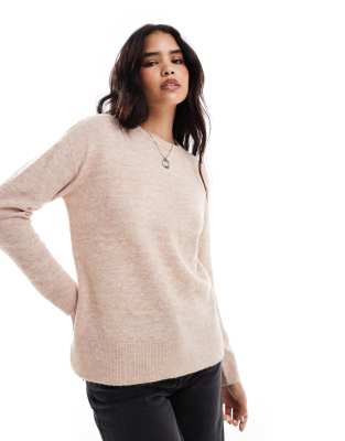 New Look - Strickpullover in Camel-Neutral