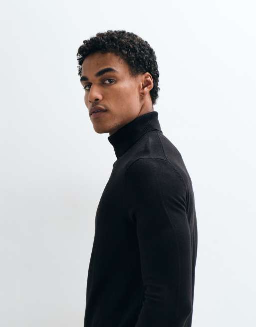 New Look Strickpullover mit Rollkragen in Schwarz, 5 von 5