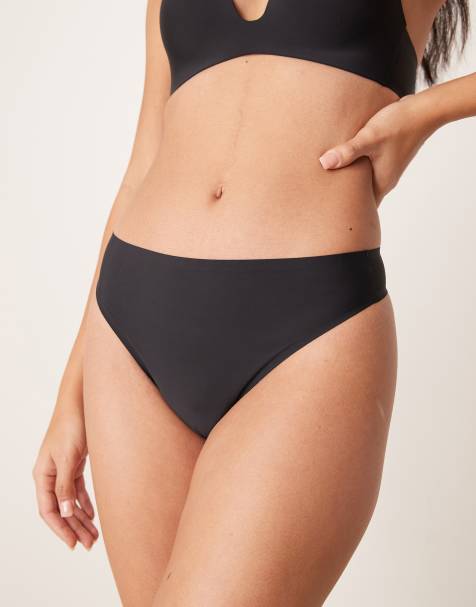 New Look - String met hoge taille in zwart - view 1