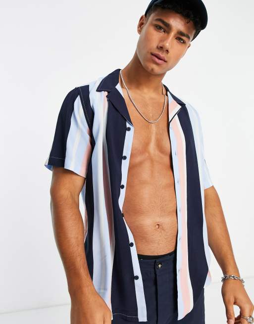 New Look stripe shirt in multi | ASOS