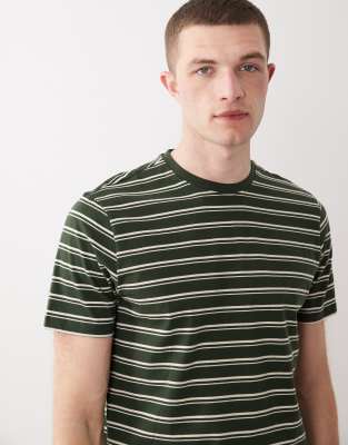 New Look New Look stripe t-shirt in green