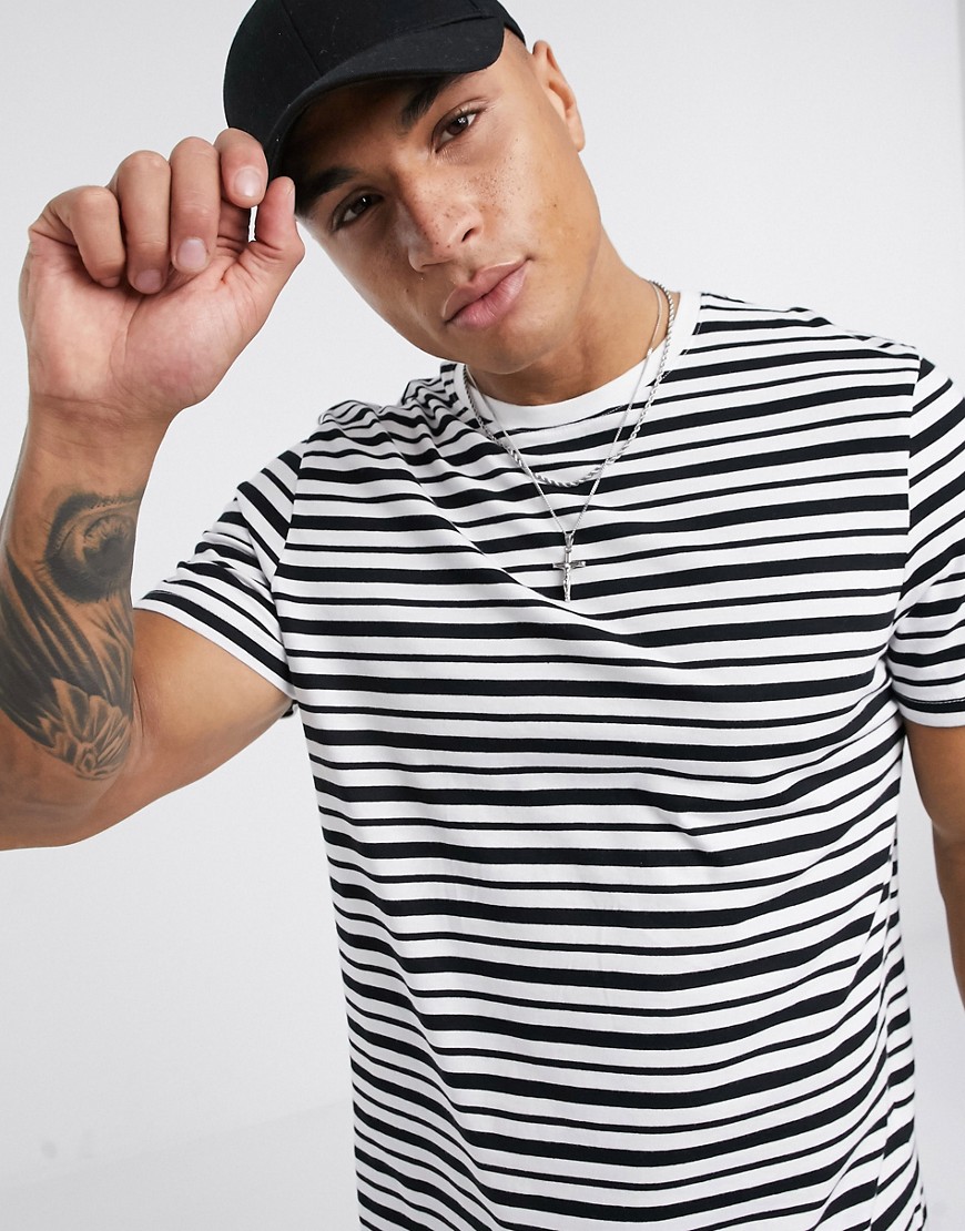 New Look stripe t-shirt in white