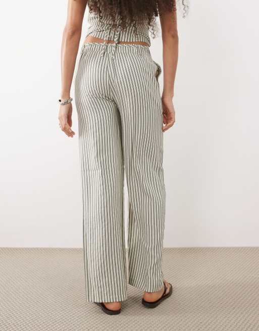 New Look stripe wide leg pants in cream (part of a set), 5 of 5