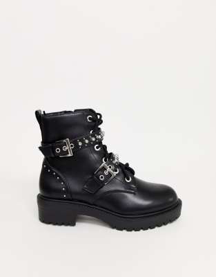 biker boots new look