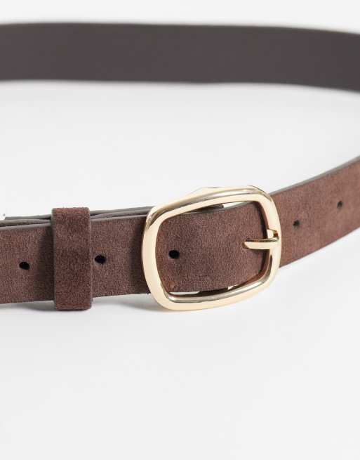 New Look suede belt in brown, 2 of 3
