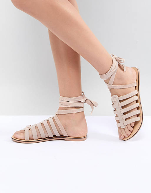 New Look Suede Cage Gladiator Flat Sandal | ASOS