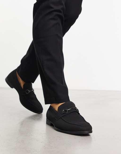 Asos black suede loafers best sale