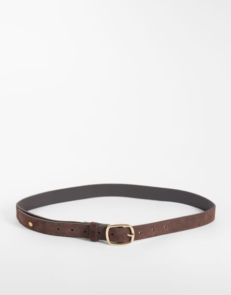 New Look suède riem in bruin - view 1